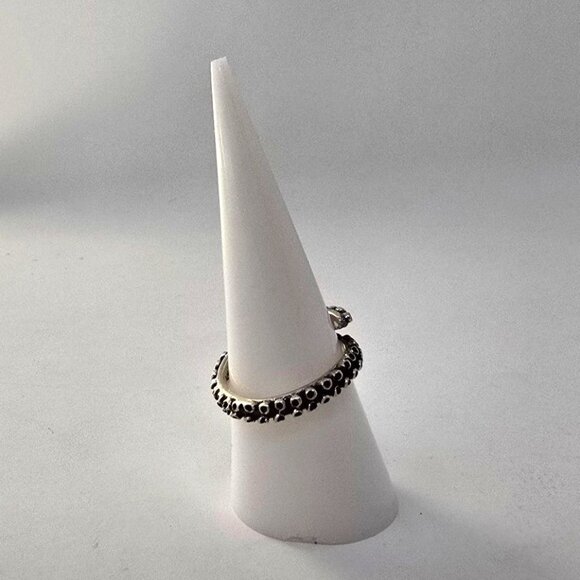 Sterling Silver 925 Octopus Tentacle Adjustable Ring Size 7 Nautical Kraken Used - Picture 8 of 8